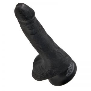 King Cock 6 Inch with Balls - Black