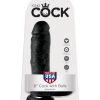 King Cock 8 Inch with Balls - Black