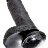 King Cock 8 Inch with Balls - Black